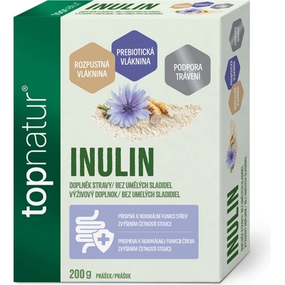 Topnatur Inulin prášok rozpustná vláknina 200 g