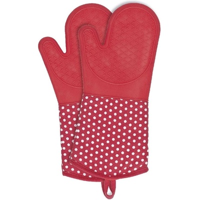 Sada 2 červených silikónových chňapiek Wenko Oven Red