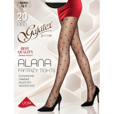 Gajatex-Prim ALANA 20 vzorované punčochové kalhoty nero černá