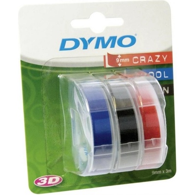 Páska Dymo 3D, 9mm mix, bílý tisk, 3m - 3ks