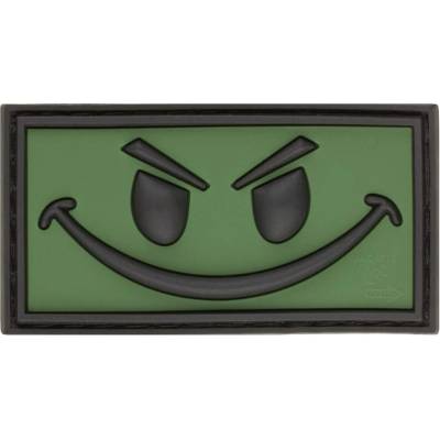 Gumová nášivka Jackets to Go Evil Smile - olivová-čierna