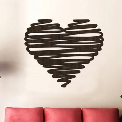 dřevo života Dřevěný obraz SRDCOVÁ LINKA Zvolte barvu dekoru: Wenge, Rozměry šxv (cm): 40x34