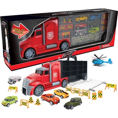 Sparkys City Service tahač s auty a vrtulníkem 55 cm