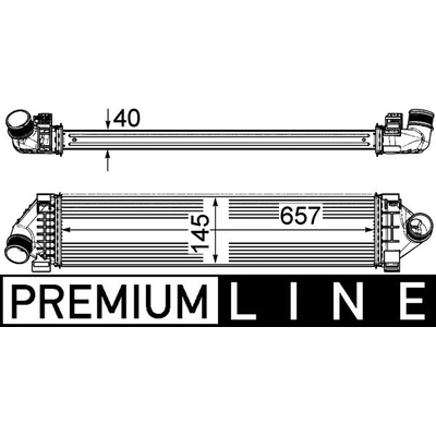 Chladič plniaceho vzduchu MAHLE ORIGINAL CI 394 000P (CI394000P)