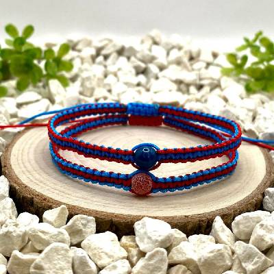 Certom Párové macramé náramky s achátem 0517