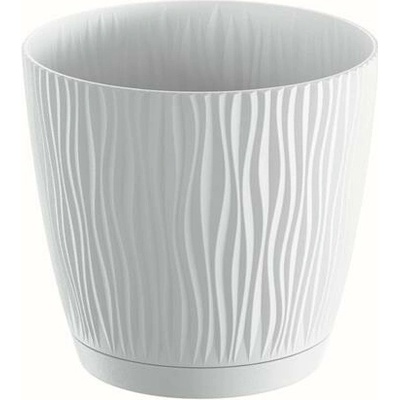 PROSPERPLAST - Květináč SANDY P 12,9cm bílý