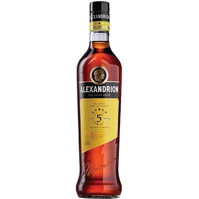 Brandy ALEXANDRION 5* 37,5% 1 l (holá láhev)