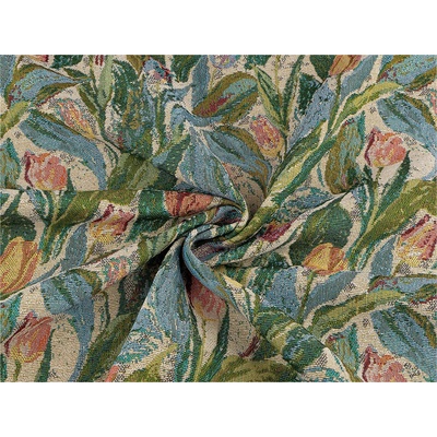 Gobelín - metráž, střední, 3 (275 g/m²) modrá světlá tulipán