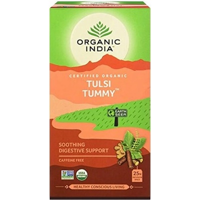 Organic India Tulsi Tummy porciovaný čaj trávenie a žalúdok 25 x 1,8 g
