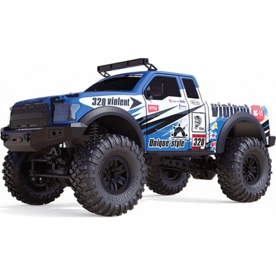 Amewi RC DIRT CLIMBING PICKUP RACE CRAWLER 4WD RTR MODRÝ 1:10
