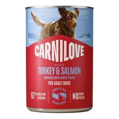 Carnilove Dog Can Paté made with Turkey & Salmon 6 x 400 g