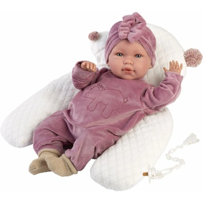 Llorens 74028 NEW BORN realistická miminko se zvuky a měkkým látkovým tělem 42 cm