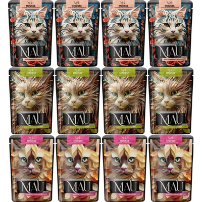 MAU Mousse Sterilised MIX příchutí 12 x 85 g