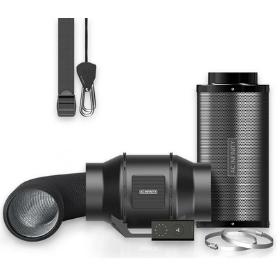 AC Infinity Air Filtration Kit 150 mm Inline Fan with Speed Controller Carbon Filter & Ducting Combo