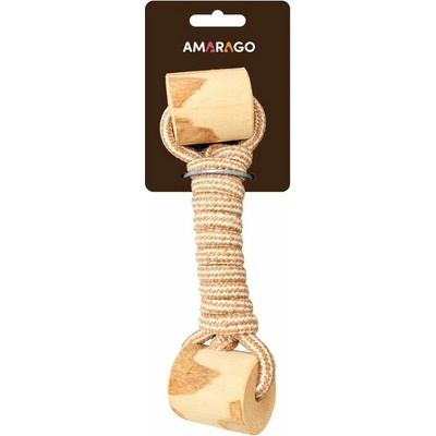 Amarago provazová s kávovým dřevem činka 22 cm