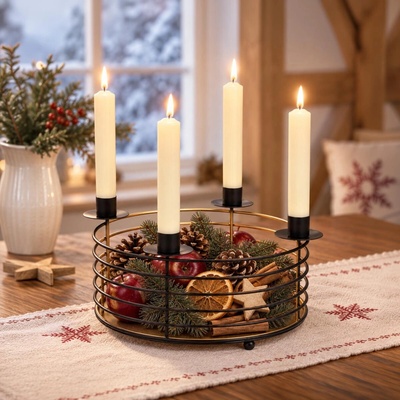 G. Wurm Adventní kovový svícen
