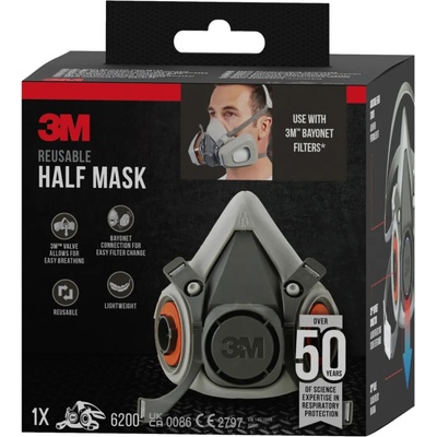 3M 6200-1 Tělo masky pro náhradní filtry
