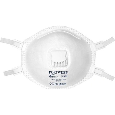 PortWest FFP3 respirátor s výdechovým ventilkem Pk10 bílá
