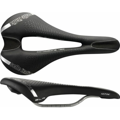 Selle Italia Sedlo SELLE ITALIA MAX SLR GEL SUPERFLOW L (shoda s L3) TI 316, duše 7, fibra-tek, 280g, černé (NOVÉ) – Hledejceny.cz