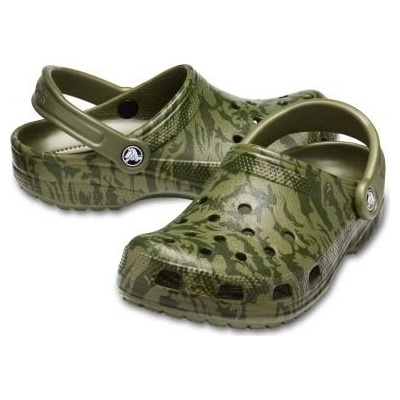 Crocs Classic Printed Camo Clog Army Green