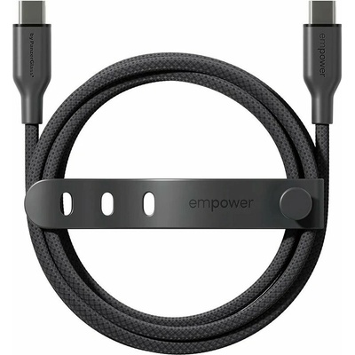 PanzerGlass EM92155 empower 60W opletený nabíjací USB-C na USB-C 1,2m černý