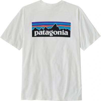 Patagonia P-6 Logo Responsibili Tee bílá černá