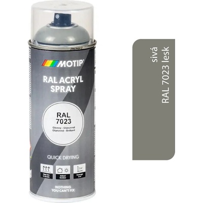 Motip Acryl 400 ml RAL 7023 lesk