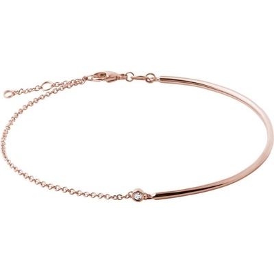 Klenota náramok z ružového zlata s bezel diamantom k0604014