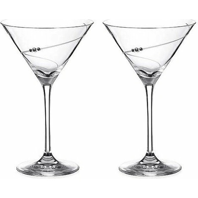 Swarovski Diamante Sklenice Silhouette na Martini přátelská souprava 2 x 240 ml