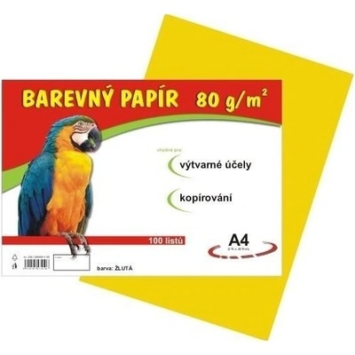 Barevný papír A4 100/80 g žlutý Stepa s.r.o. – Hledejceny.cz