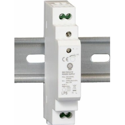 MWPower POS DIN-W spínaný zdroj na DIN lištu 12V / 24V – biely - 24V, 15W
