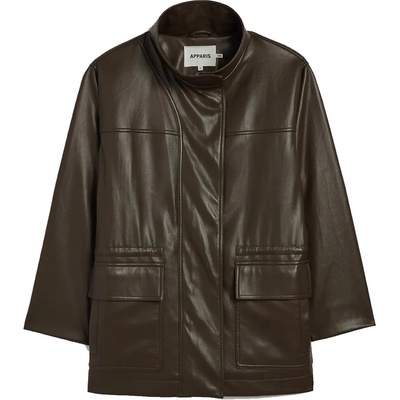 Apparis Ginette Mongolian Jacket Deep Brown