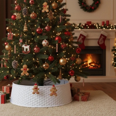 Family Kryt na stojan vánočního stromku pr. 65 cm bílá 58556A