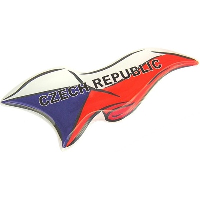 Amicar Samolepící vlající vlajka České republiky 90 x 40 mm, 3D efekt