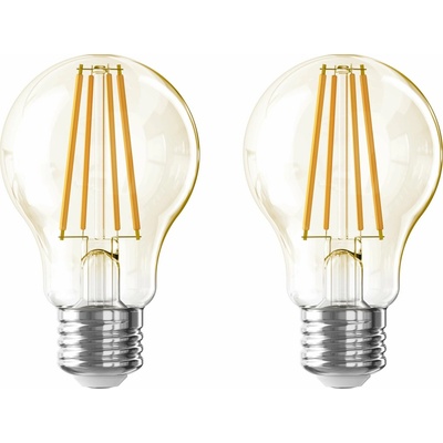 AlzaPower LED 8 – 75 W, E27, 2500 K, Amber Filament, set 2ks APW-LBA27-82500FCA2
