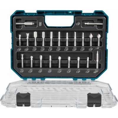 MAKITA D-74784 Sada fréz po zanořovací frézky 8 mm 22 ks v plastovém kufru