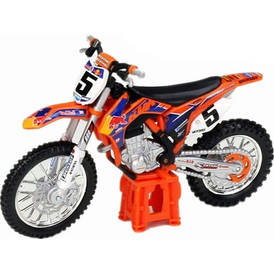 Bburago Motorka Bull KTM 450 SX F 2014 5 červená 1:18