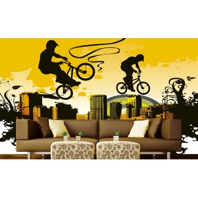 Dimex MS-5-0326 vliesová fototapeta na zeď Cyklisti rozměry 375 x 250 cm