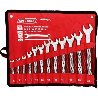 AWTools Sada kombinovaných klíčů 12 kusů 6 mm-22 mm AW39814