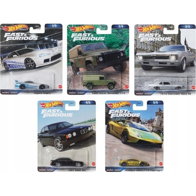 HOT WHEELS Premium FAST & FURIOUS sada 5 ks HNW46 Rychle a zběsile