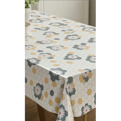 Obrus PVC MIS487, metráž, 20 m x 140 cm, plásty so sedmokráskami, IMPOL TRADE