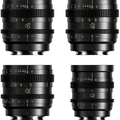 Thypoch DZOFilm Simera-C 28/35/50/75 mm T1.5 Celorámová sada kinofilmových objektivů se 4 objektivy (E-Mount)
