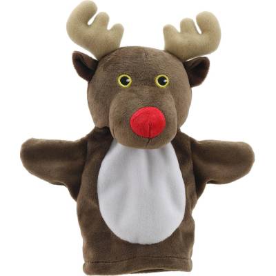 The Puppet Company Ltd. Maňásek na ruku - Můj první vánoční maňásek - Santův sobík 31 cm
