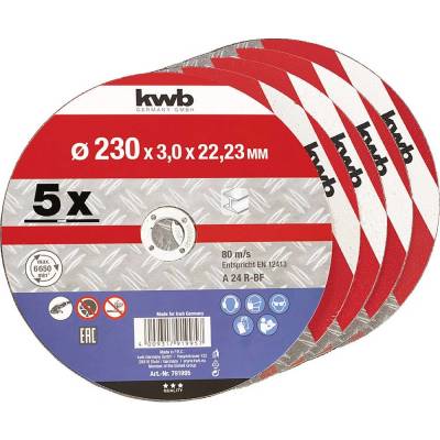 kwb 791995 rezný kotúč rovný 230 mm 5 ks kov
