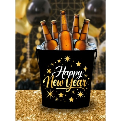 Guirca Kovová nádoba na chladenie sektu Happy New Year 19x23cm