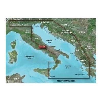 Mapa Garmin BlueChart G2 Vision VEU014R Jadranské more