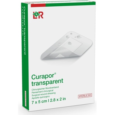 Curapor Transparent sterilní náplast 7 x 5 cm 50 ks