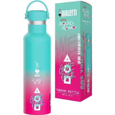 Bialetti Squid game Termoska 600 ml tyrkys růžová