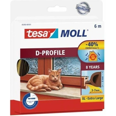Tesnenie tesa profil D, hnedé, L-6 m