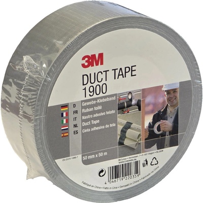 3M Duct Tape 1900 Textilná lepiaca páska 50 m x 50 mm strieborná